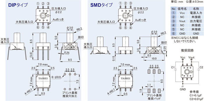 半導体圧力センサ/SSPシリーズ